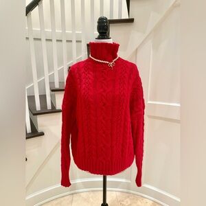 LAUREN Funnel Neck Knit Sweater